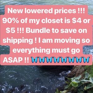 LOWERED PRICES !!!!  ☀️🦋🦋🦋